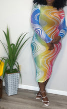 Load image into Gallery viewer, “Rainbow” Mesh Dress (FITS UP TO 3X)
