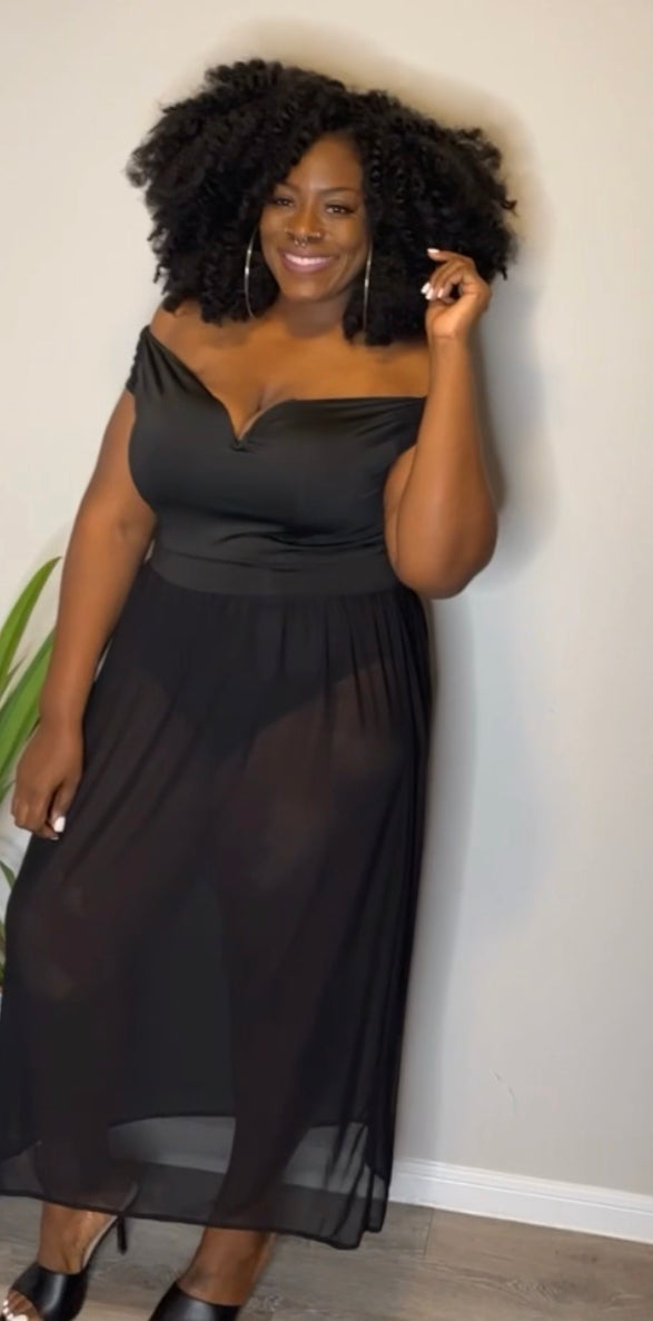 black mesh bodysuit dress Glam” Mesh Bodysuit Dress (FITS up to 2X) – Mary Lou's Closet