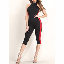 Load image into Gallery viewer, Color Blocked Halter Capri Catsuit (XL)
