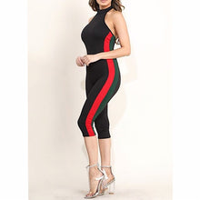 Load image into Gallery viewer, Color Blocked Halter Capri Catsuit (XL)
