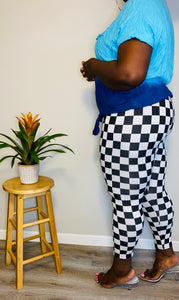 Teal to Navy Blue Ombré’ rayon Button Down (18/20)