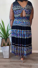 Load image into Gallery viewer, “Michele” Vintage Noire Print Pleated Dress (16)
