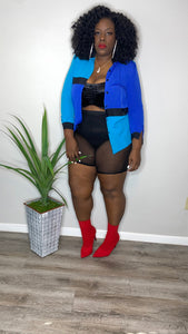 BLUE COLORBLOCK TOP (Large)