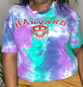 Harvard Tie Dye Cropped Tee (2X)