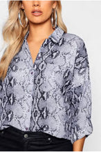 Load image into Gallery viewer, SNAKESKIN OVERSIZED SHIRT (Size 3X or 22/24)
