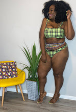 Load image into Gallery viewer, 2pc Plaid Swim Suit (Size 16/18)
