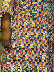 VINTAGE Patchwork Tea Dress  (L/XL)