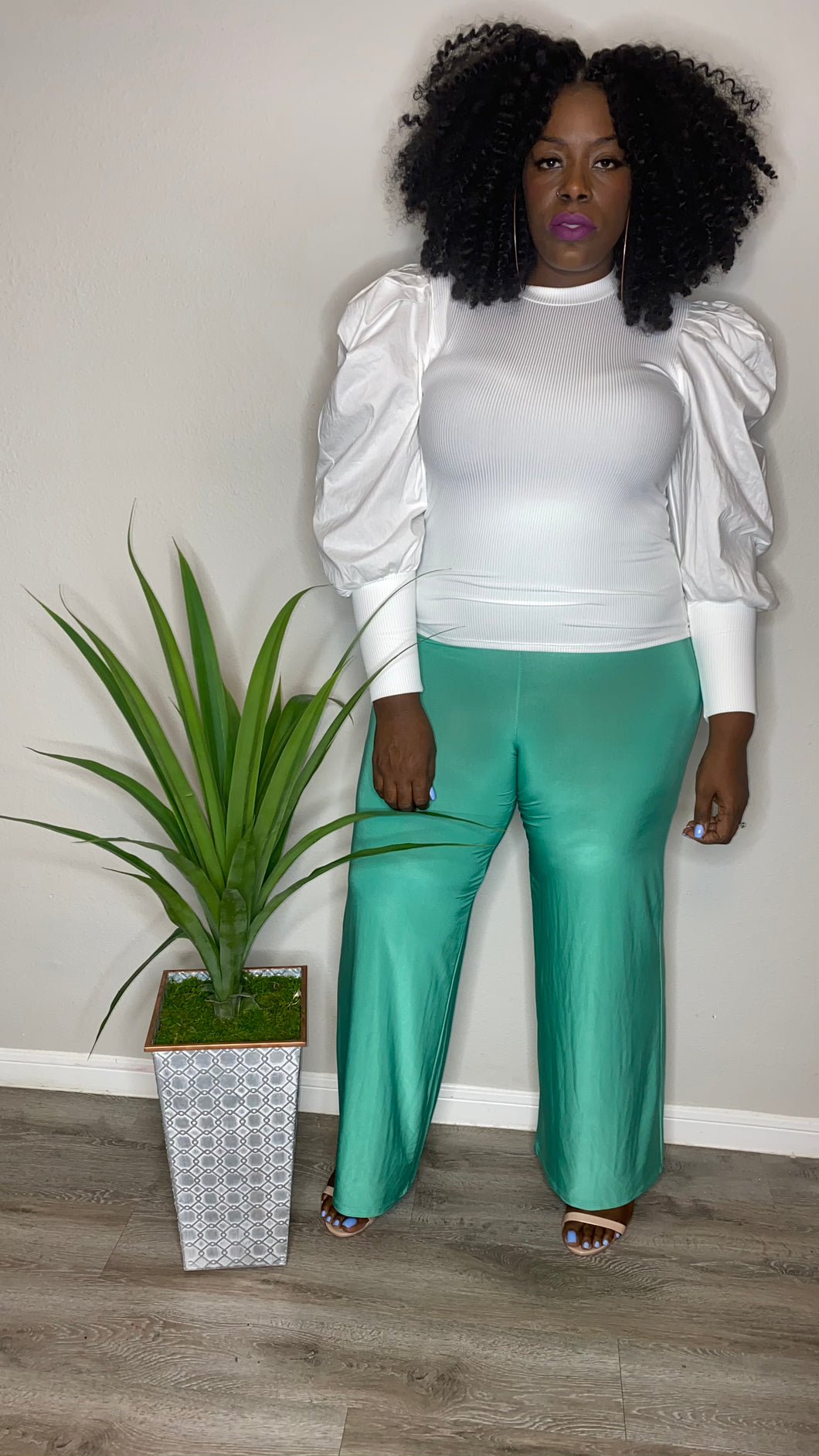 Mint Palazzo Pants (1X/2X)