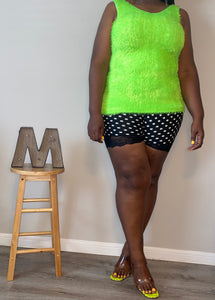 Fuzzy Bodycon Mini Dress / Top (L)