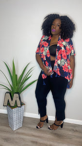 Floral Silk  Kimono (FREE SIZE)