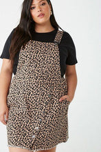 Load image into Gallery viewer, Denim Leopard Overall Dress (2X)
