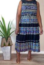 Load image into Gallery viewer, “Michele” Vintage Noire Print Pleated Dress (16)
