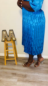 Vintage “Lorac Original” Pleated Midi Dress (20.5)