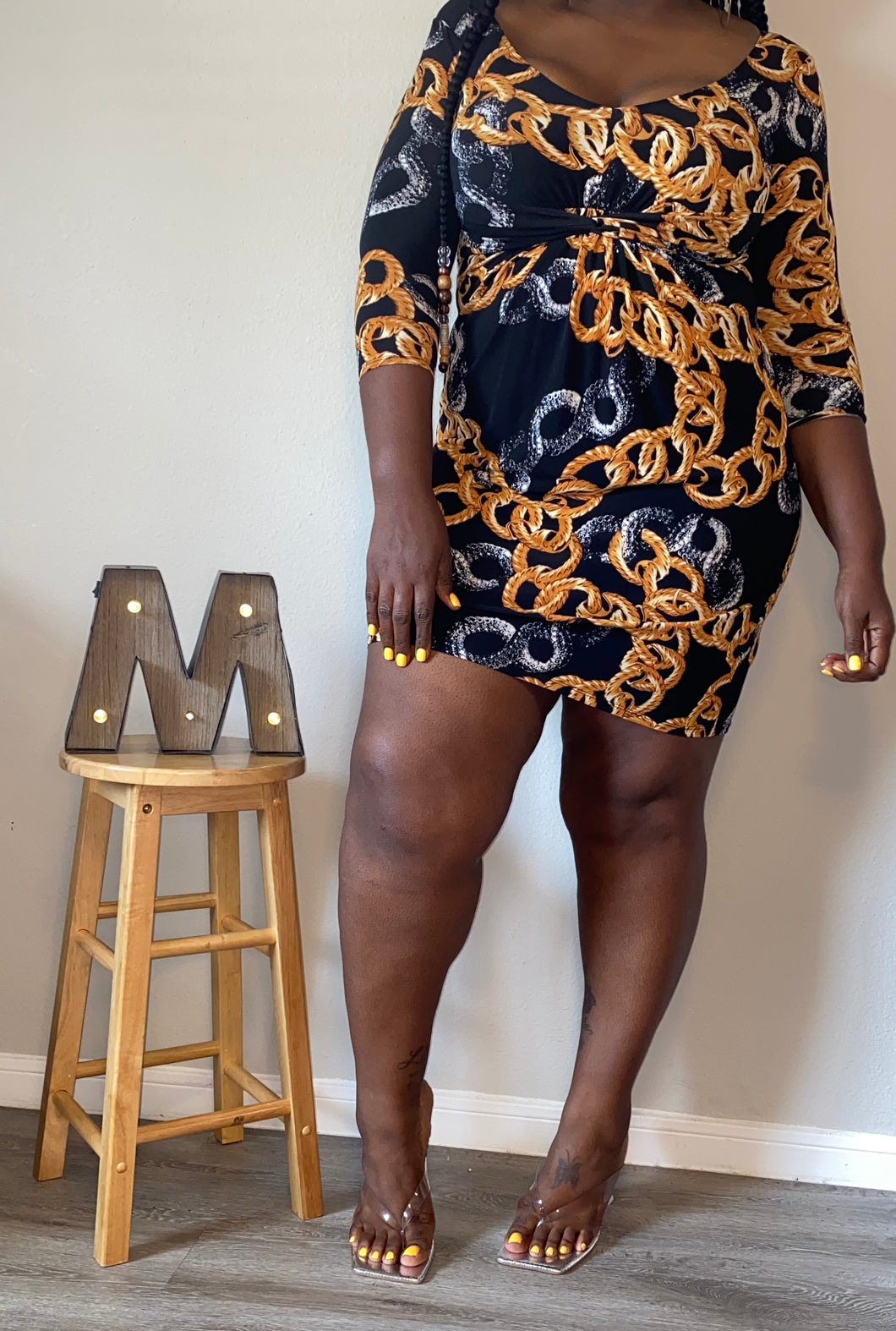 Versace Inspired Bodycon (Size 10)