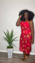 Load image into Gallery viewer, Red Mesh Bodycon Midi (Fits up to an XL)
