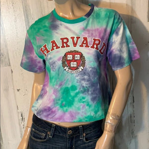 Harvard Tie Dye Cropped Tee (2X)