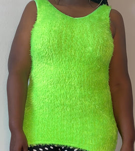 Fuzzy Bodycon Mini Dress / Top (L)