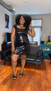 Black Sequin Dress (18/20)