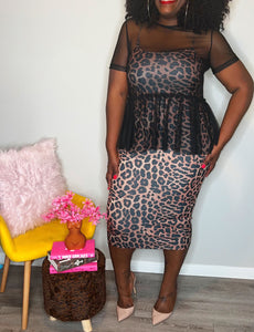 Cheetah Midi-Bodycon (XL)