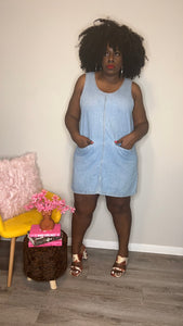 Vintage Denim Sleeveless Dress (3X)