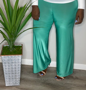 Mint Palazzo Pants (1X/2X)