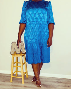 Vintage “Lorac Original” Pleated Midi Dress (20.5)